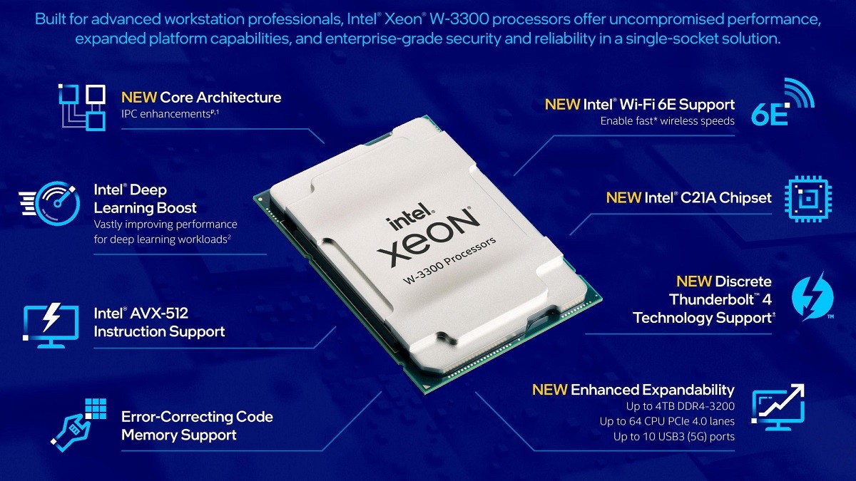 Intel chính thức ra mắt dòng vi xử lý Xeon W-3300 dành cho Server/Workstations