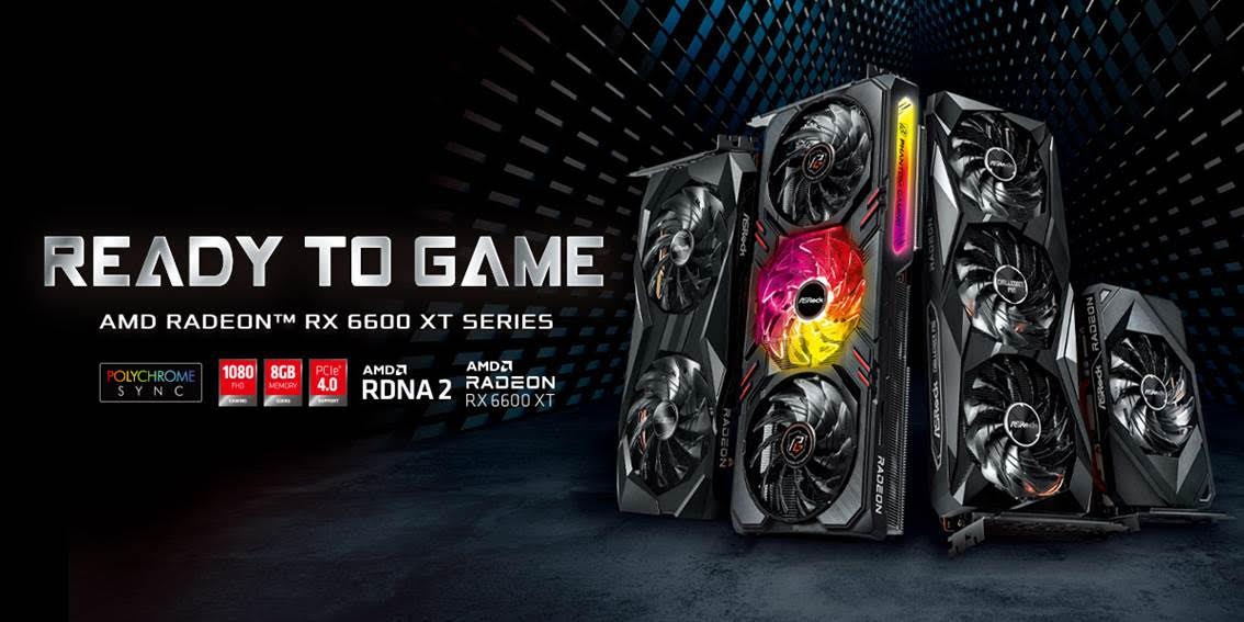 ASRock công bố dòng card đồ họa AMD Radeon RX 6600 XT mới nhất