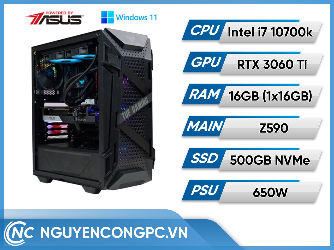 Bộ PC Intel Core i7-10700k | RTX 3060 Ti