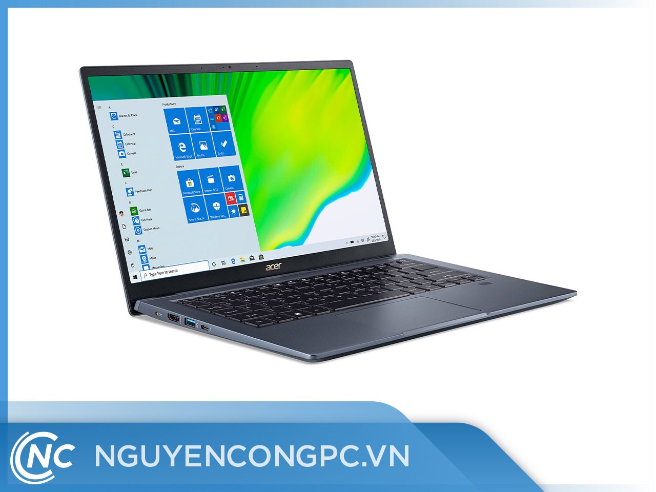 Laptop Acer Swift 3 SF314-511-58TH (i5-1135G7 | 16GBRAM | 512GBSSD | 14FHDIPS | Xanh | NX.ATQSV.001)