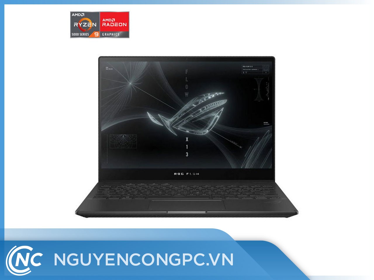 Laptop Asus Gaming ROG Flow X13 GV301QC-K6052T (R9 5900HS/ 16GB/ 512GB SSD/13.4WUXGA, 120Hz/ RTX3050 4GB/ Win10/ Black/ Pen/ 2 Yrs)