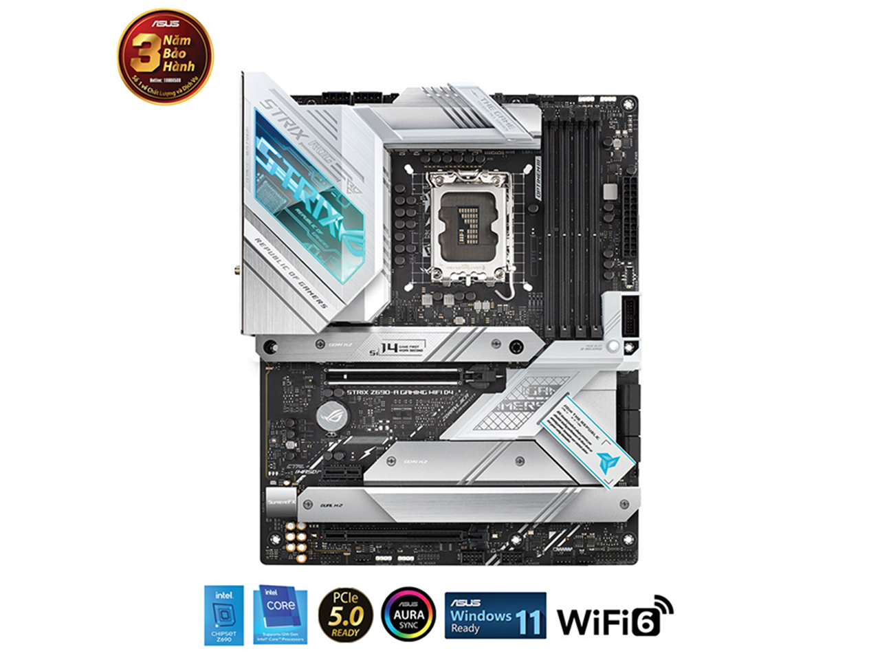 Mainboard ASUS ROG STRIX Z690-A GAMING WIFI D4 (Intel Z690, Socket 1700, ATX, 4 khe RAM DDR4)