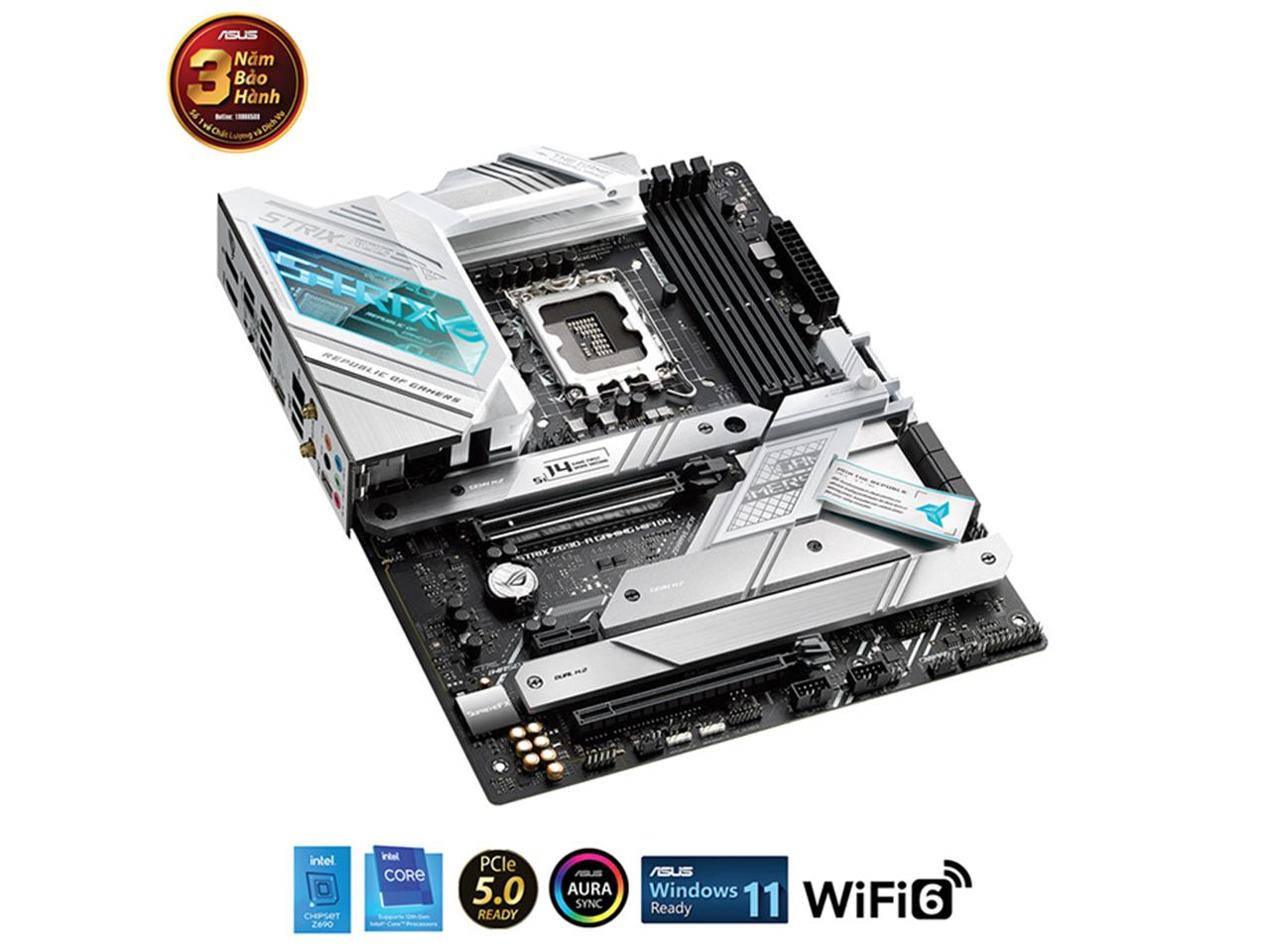 Mainboard ASUS ROG STRIX Z690-A GAMING WIFI D4 (Intel Z690, Socket 1700, ATX, 4 khe RAM DDR4)