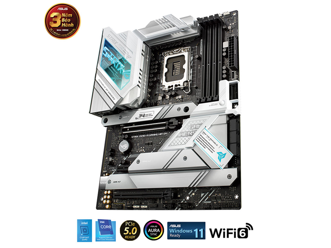 Mainboard ASUS ROG STRIX Z690-A GAMING WIFI D4 (Intel Z690, Socket 1700, ATX, 4 khe RAM DDR4)