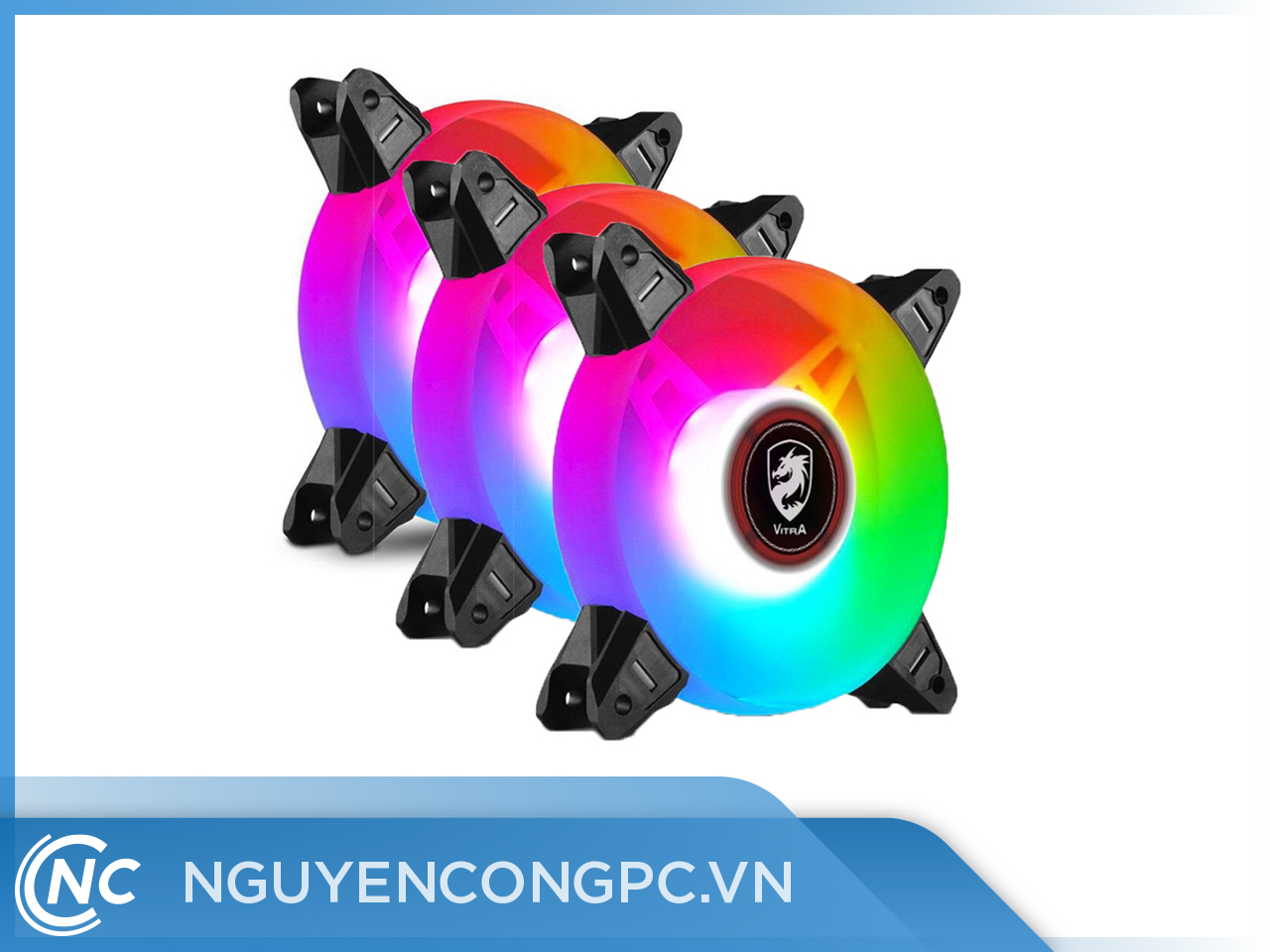 Quạt tản nhiệt Vitra Luna A-RGB AURA SYNC 3 IN 1 (3 Fan Pack / Kèm điều khiển)