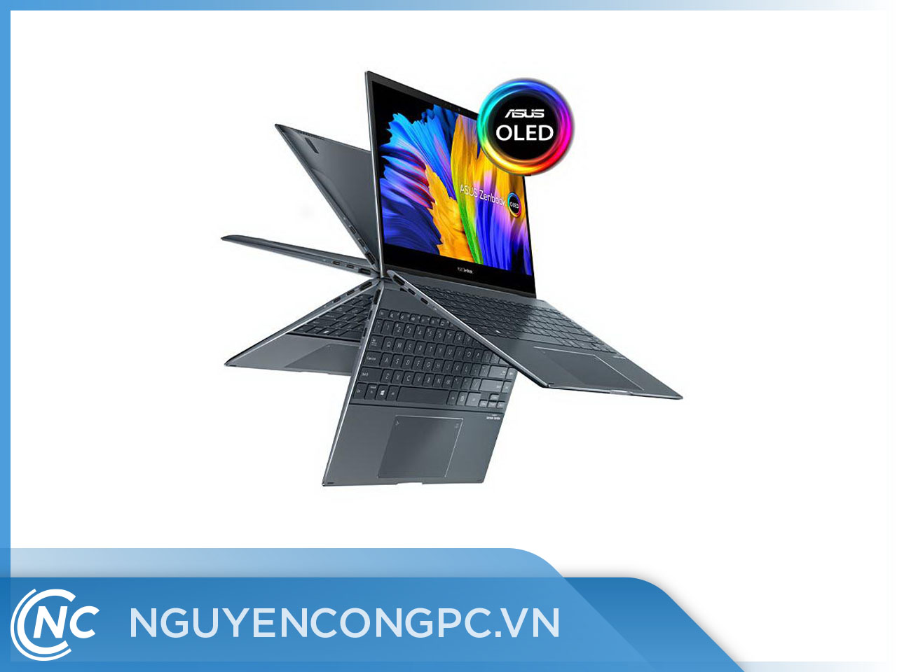 Laptop Asus Zenbook Flip 13 UX363EA-HP532T (Intel Core i5-1135G7/ 8GB RAM/ 512Gb SSD/ 13.3FHD Touch/ VGA ON/ Win10/ Pine Grey/ Túi Sleeve/ Pen/ 2 Yrs)