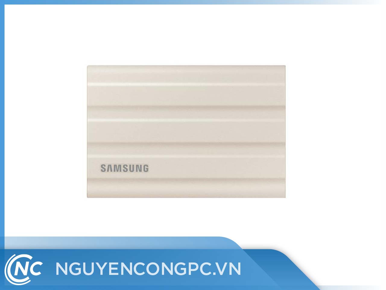 Ổ cứng di động SSD Samsung T7 Shield 1 TB USB Type-C 3.2 Gen 2 Beige (Đá mặt trăng)