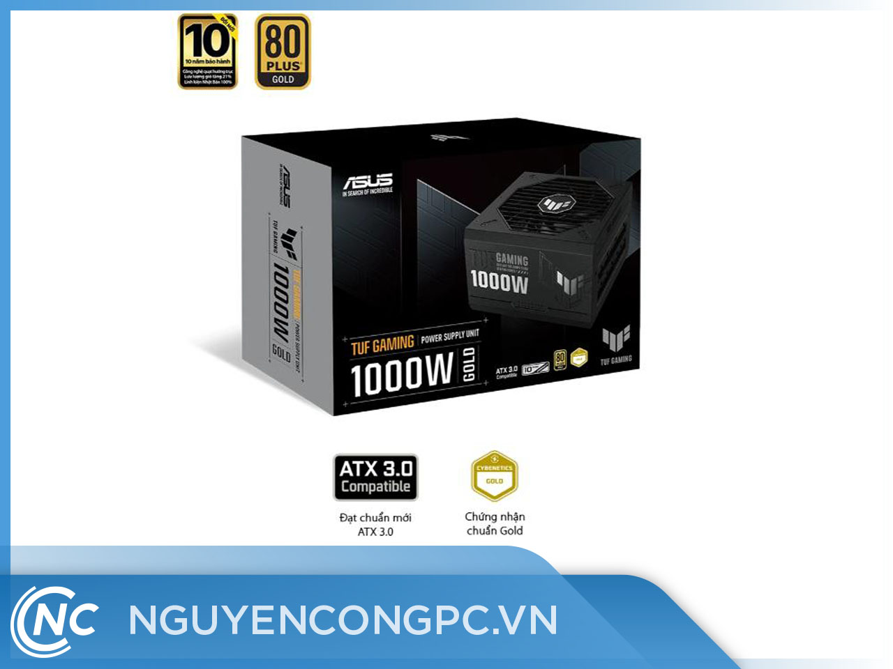 Nguồn máy tính Asus TUF Gaming 1000W Gold (PCI Gen 5.0 - Full Modular)