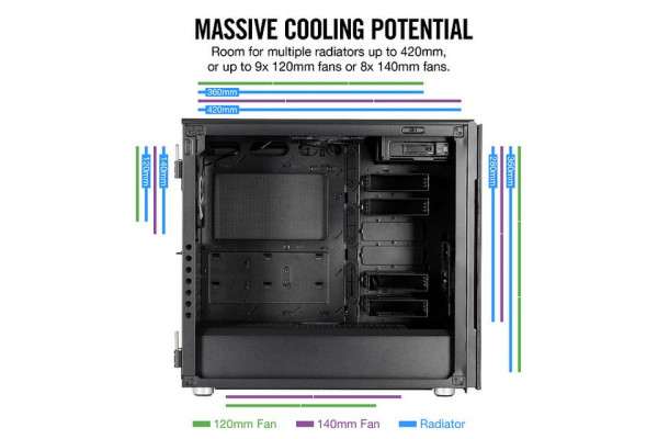 Case Corsair Carbide 678C Low Noise ATX Black