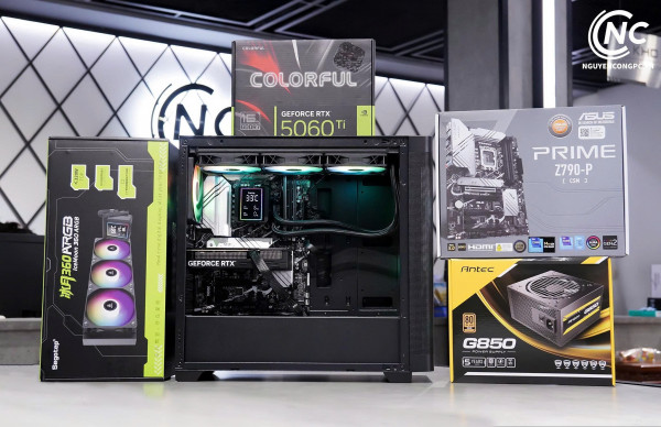 Bộ PC Đồ Họa Intel Core i7-14700F, Ram 16GB, RTX 5060 Ti 16GB [TẶNG MÀN HÌNH]