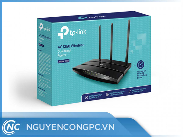 Bộ phát WIFI Router TP-Link Archer C59 Băng Tần Kép AC1350