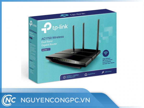 Bộ phát WIFI Router TP-Link Archer C7 Băng Tần Kép AC1750