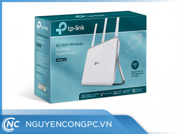Bộ phát WIFI Router TP-Link Archer C9 Băng Tần Kép AC1900