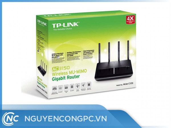 Bộ phát WIFI Router TP-Link Archer C3150 Băng Tần Kép AC3150
