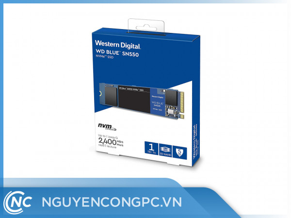 Ổ cứng SSD WD Blue SN550 1TB NVMe PCIe Gen3x4 WDS100T2B0C