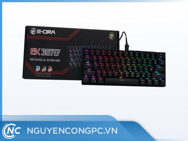 Bàn phím cơ E-Dra EK361W Black