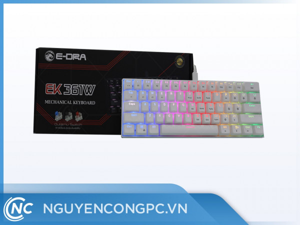 Bàn phím cơ E-Dra EK361W White