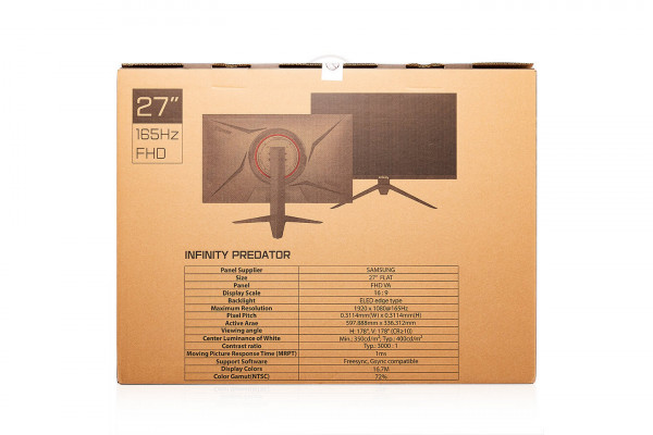 Màn hình Infinity Predator 27 inch FHD VA 165Hz Gaming Mornitor