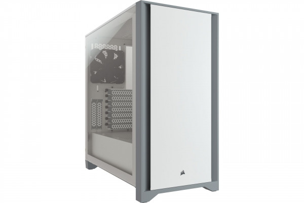 Vỏ case Corsair 4000D Tempered Glass White