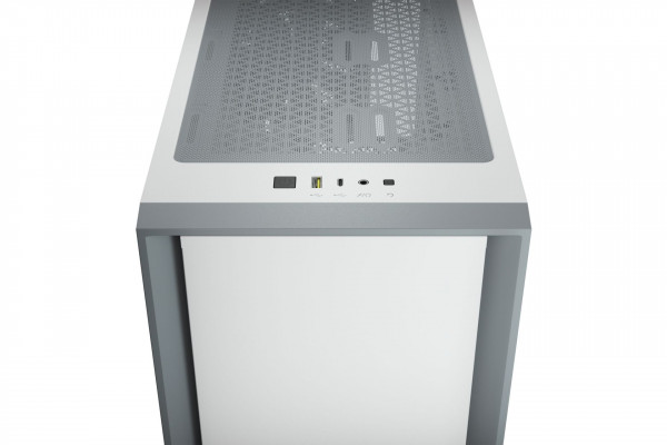 Vỏ case Corsair 4000D Tempered Glass White