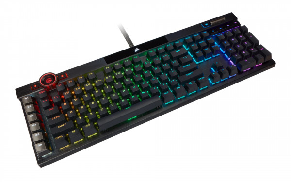 Bàn phím cơ quang học Corsair K100 RGB OPX Switch - Black