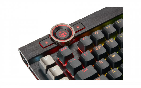 Bàn phím cơ quang học Corsair K100 RGB OPX Switch - Black