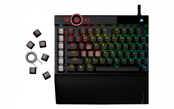 Bàn phím cơ quang học Corsair K100 RGB OPX Switch - Black