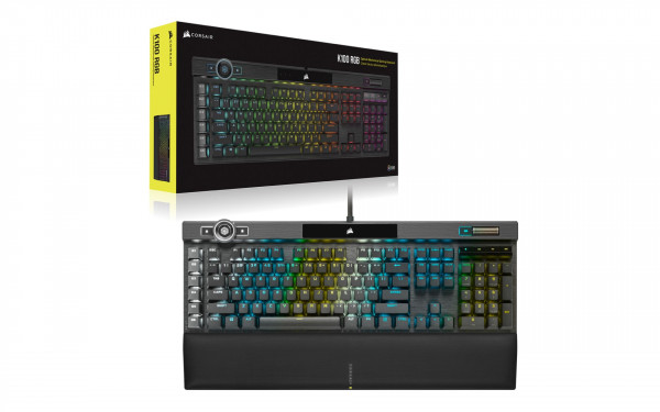 Bàn phím cơ quang học Corsair K100 RGB OPX Switch - Black