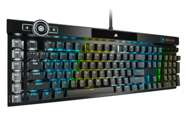 Bàn phím cơ quang học Corsair K100 RGB OPX Switch - Black