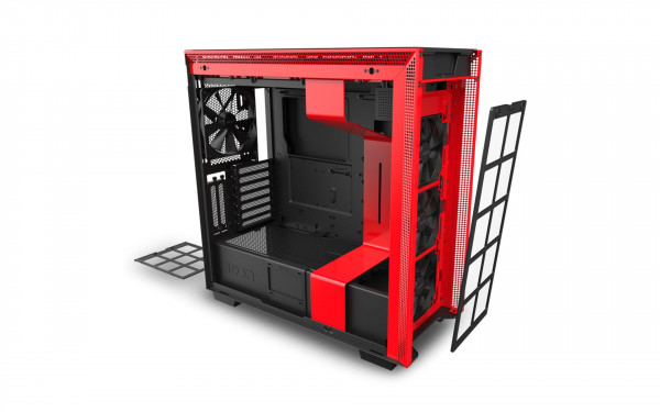 Vỏ Case NZXT H710i Smart Matte Black Red