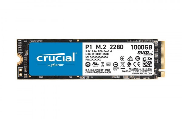 Ổ cứng SSD Crucial P1 1TB NVMe M.2 PCIe Gen3 x4 CT1000P1SSD8
