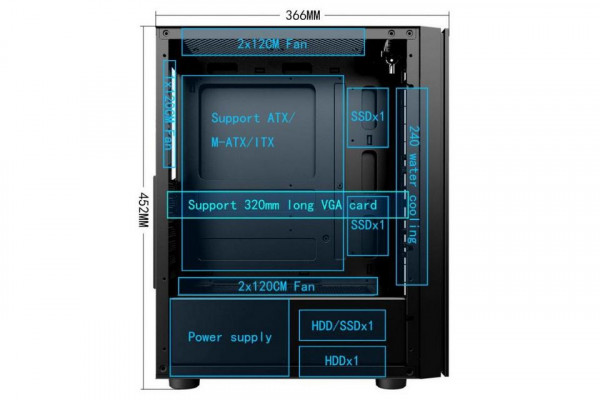 Vỏ máy tính ForGame S-J