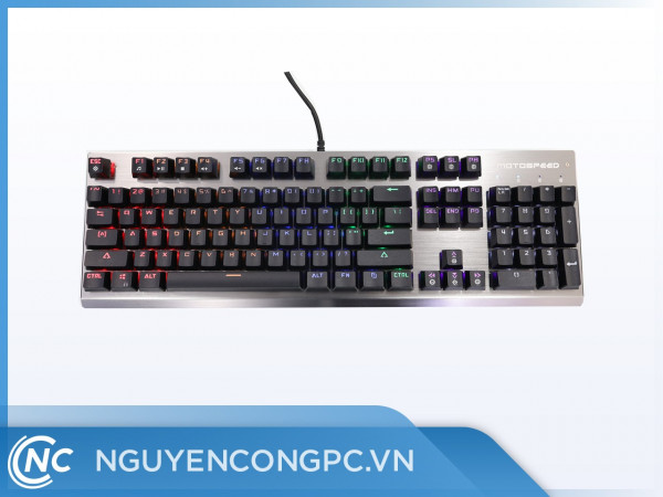 Bàn phím cơ Motospeed CK108 Grey LED Rainbow