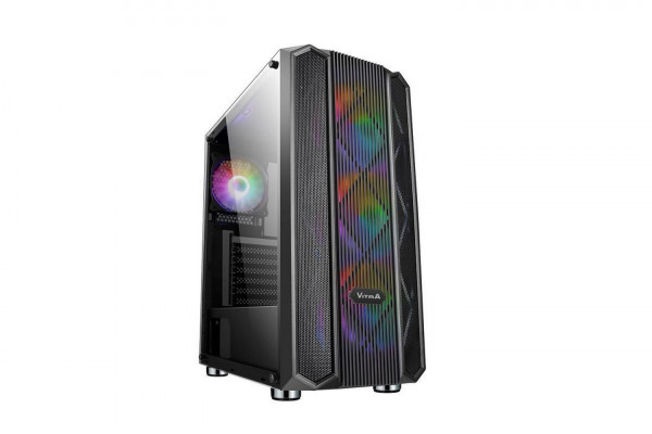 Vỏ máy tính Vitra NEFERTITI Q1 (E-ATX Kèm 3 Fan Dual Ring)