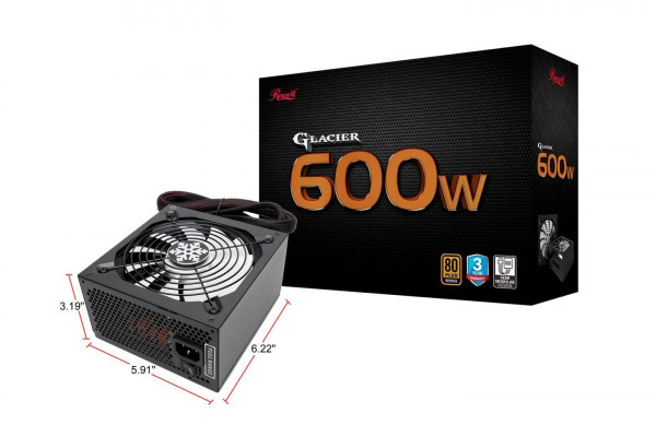 Nguồn máy tính Rosewill Glacier 600M - 600W - 80 PLUS Bronze - Semi-Modular
