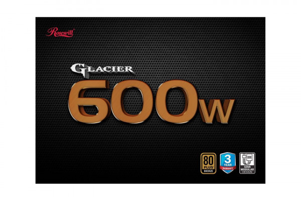 Nguồn máy tính Rosewill Glacier 600M - 600W - 80 PLUS Bronze - Semi-Modular