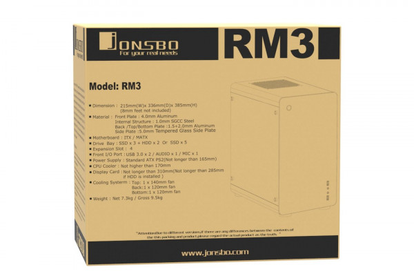 Vỏ máy tính Jonsbo RM3 Black