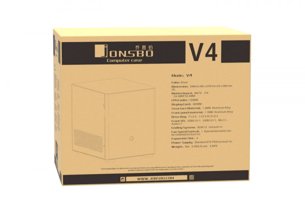 Vỏ máy tính Jonsbo V4 Silver