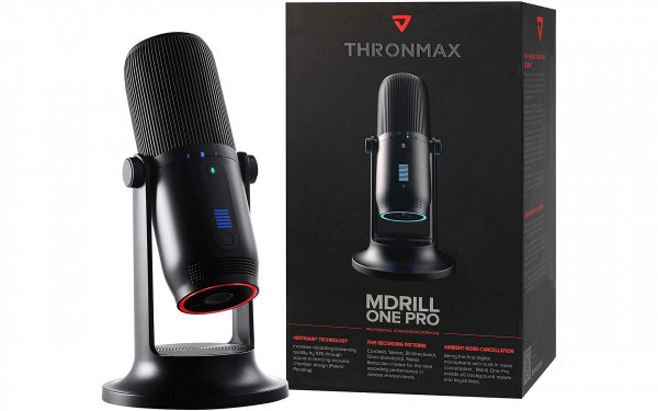 USB Microphones THRONMAX Mdrill One Jet Black 48Khz