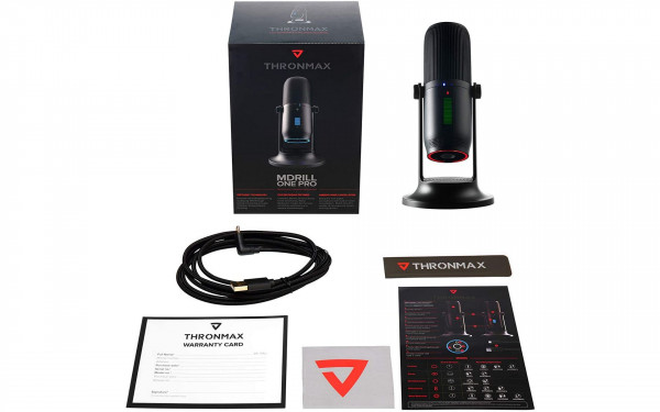 USB Microphones THRONMAX Mdrill One Jet Black 48Khz