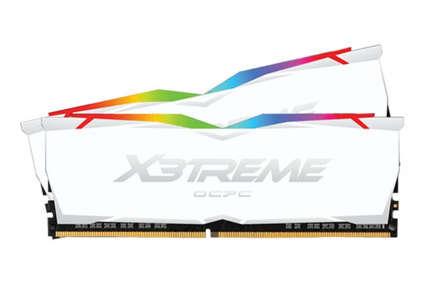 RAM OCPC X3TREME RGB AURA 16GB (2x8GB) Bus 3200 C16 DDR4 White