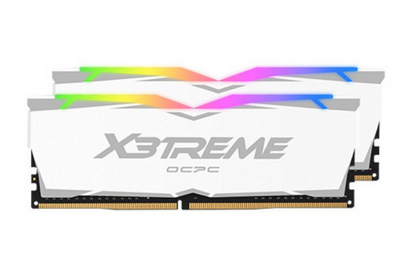 RAM OCPC X3TREME RGB AURA 16GB (2x8GB) Bus 3200 C16 DDR4 White