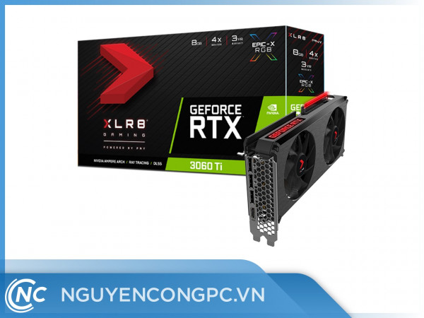 Card Đồ Họa PNY GeForce RTX 3060 Ti 8GB XLR8 Gaming REVEL EPIC-X RGB Dual Fan Edition