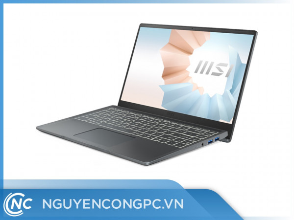 Laptop MSI Modern 14 B11M 073VN (i7-1165G7/RAM-8GB/SDD-512GB/Iris-Xe/14inch/FHD/Win10/Xám)