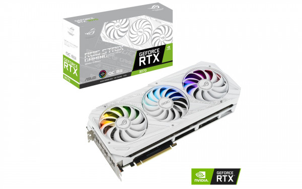 Card Đồ Họa ASUS ROG STRIX RTX 3070 O8G WHITE EDITION GAMING