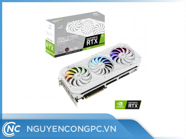 Card Đồ Họa ASUS ROG STRIX RTX 3070 O8G WHITE EDITION GAMING