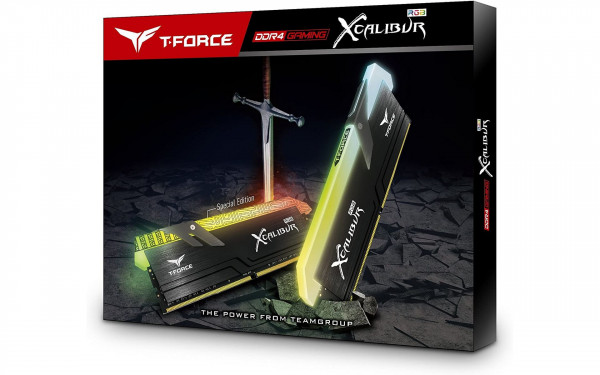 RAM TEAMGROUP T-Force Xcalibur RGB 16GB (8GBx2) Bus 3600 CL18 Black DDR4