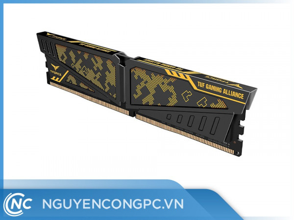 RAM TEAMGROUP T-Force Vulcan TUF Gaming Alliance Yellow 8GB (8GBx1) Bus 3200 CL16 DDR4