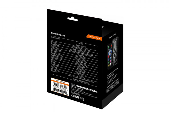 Bộ Quạt Tản Nhiệt Xigmatek GALAXY III ROYAL BR120 ARGB (EN46119)