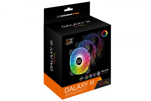 Bộ Quạt Tản Nhiệt Xigmatek GALAXY III ROYAL BR120 ARGB (EN46119)